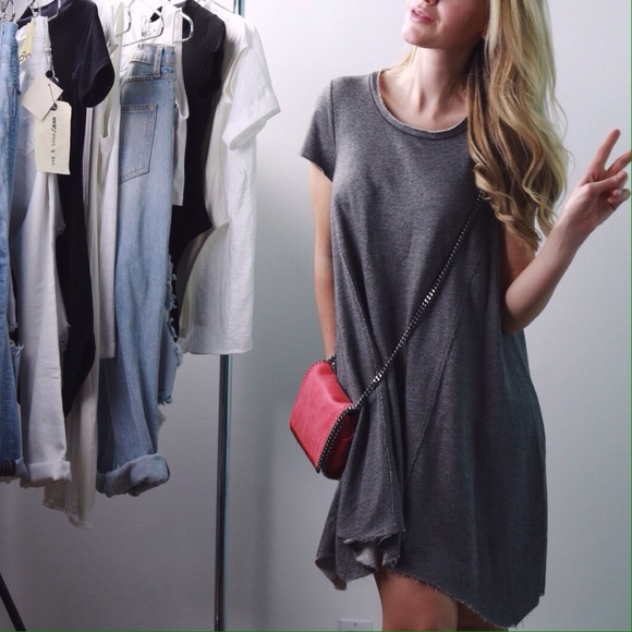 Raw Edge Sweatshirt Dress - Picture 2 of 4